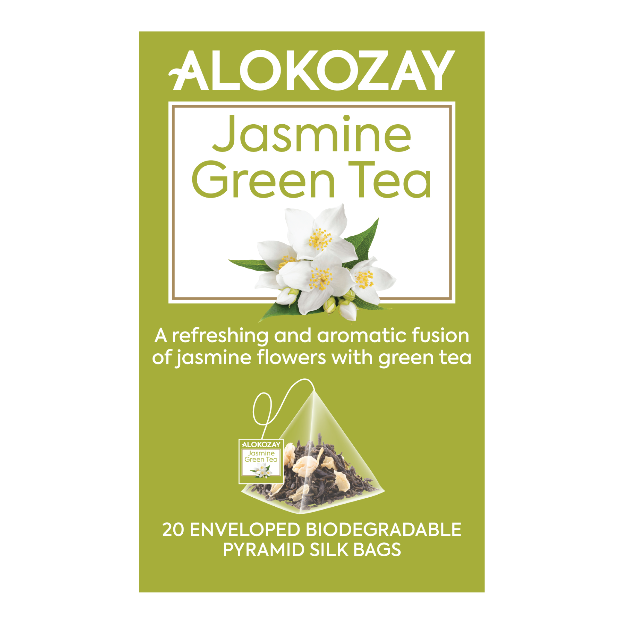 Jasmine Green Tea - 20 Silken Pyramid Tea Bags
