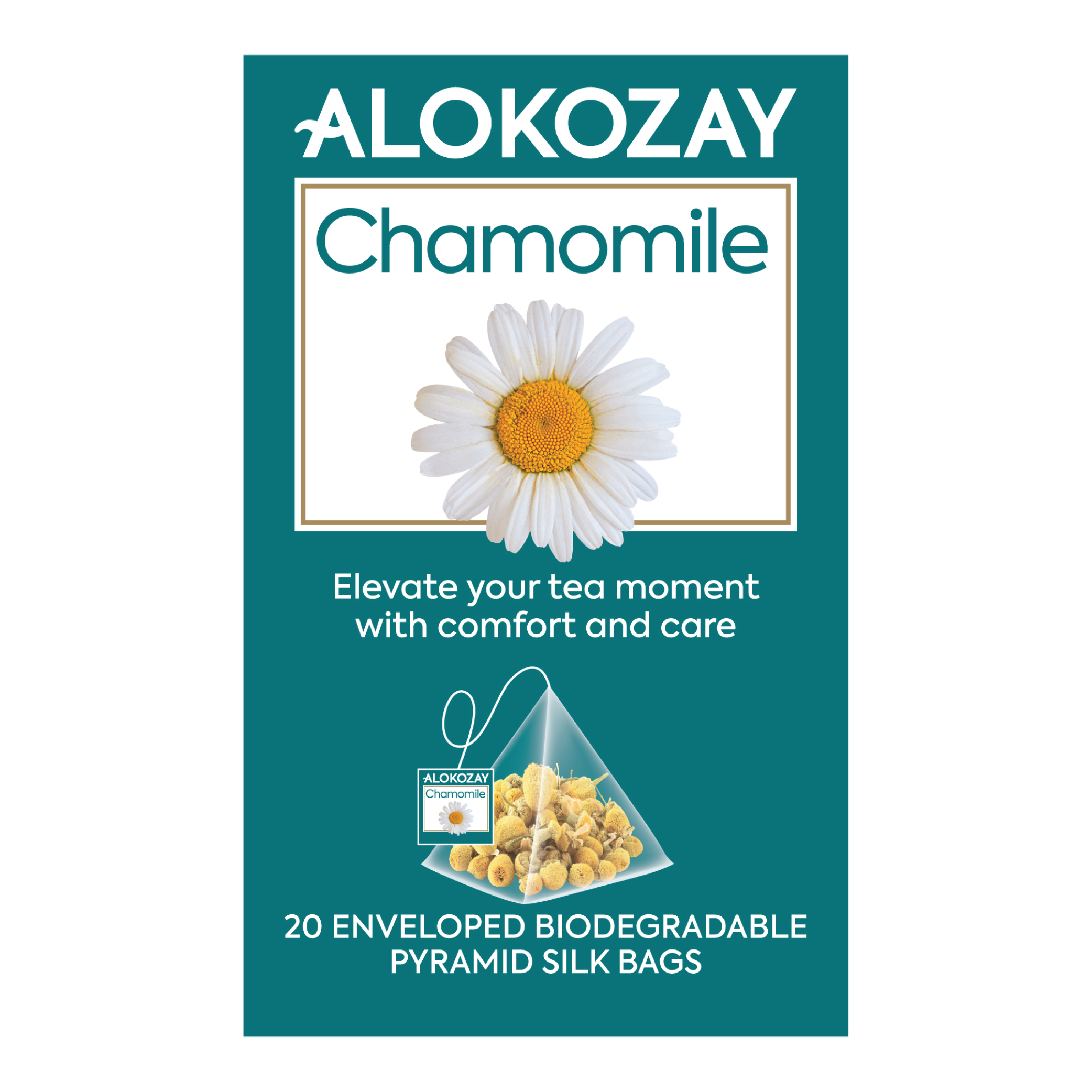 Herbal Chamomile Tea - 20 Silken Pyramid Tea Bags